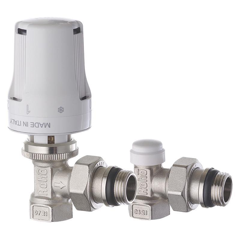 Комплект для подключения радиатора Roho R5151-050K угловой 1/2" (RO0117)