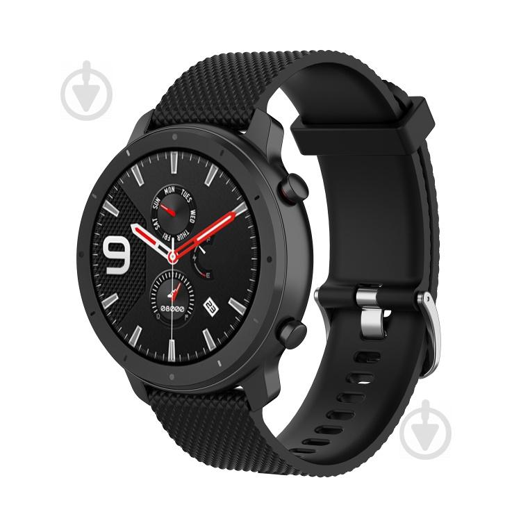 Ремешок силиконовый 20мм для Amazfit BIP | Bip Lite | Bip U / Pro/ Mini | GTS | GTS 2 (E) | GTR 42 BeWatch GT Черный (1011401)