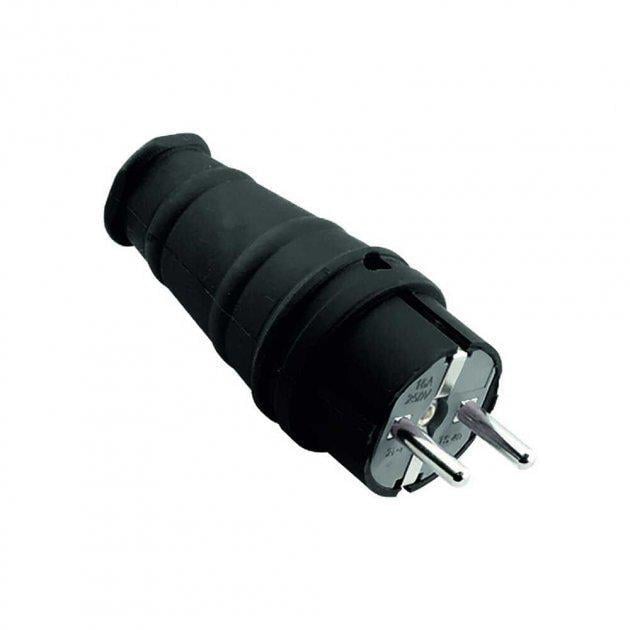 Вилка штепсельна Violux каучук пряма (930600)