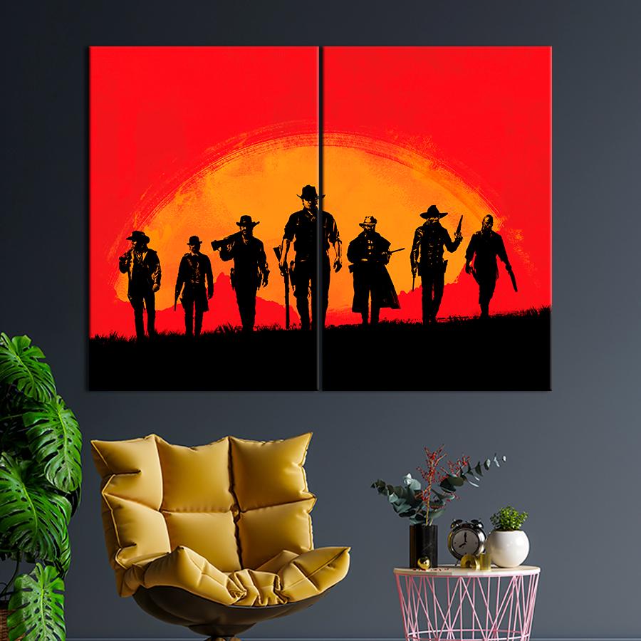 Настінний декор Герої гри Red Dead 111x81 см (A170-2)