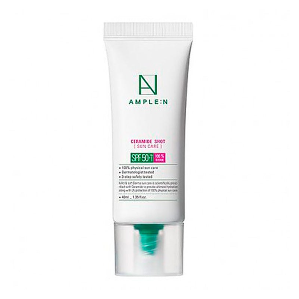 Крем солнцезащитный Ample N CeramideShot Barrier Sun Care 2 SPF50+ PA++++ с керамидами на физических фильтрах 40 мл