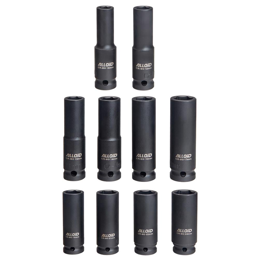 Набір ударних торцевих головок глибоких Alloid NUGV-1024 1/2" 10 пр. (63521)