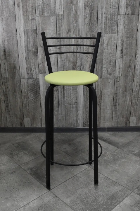 Стілець барний металевий 35х107 см Салатовий/Чорний (2491191799)