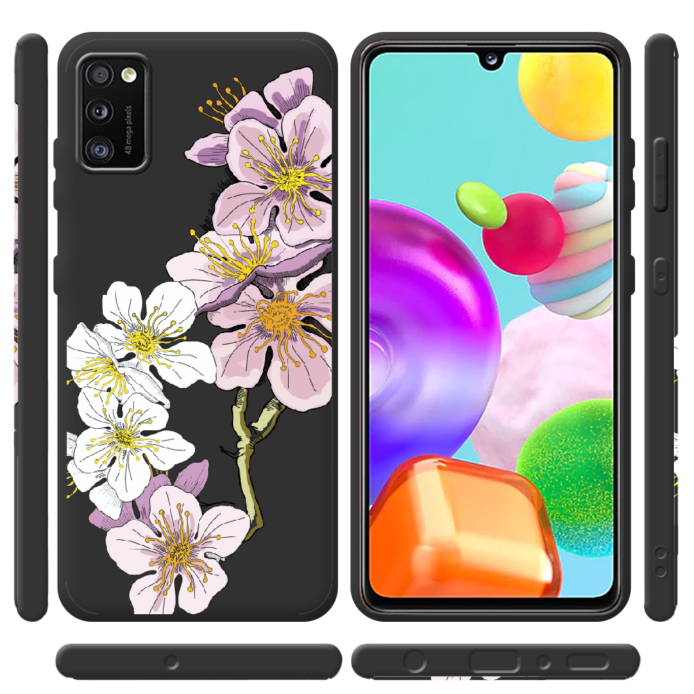 Чехол BoxFace Samsung A415 Galaxy A41 Cherry Blossom Черный силикон (39755-cc4-42020) - фото 2