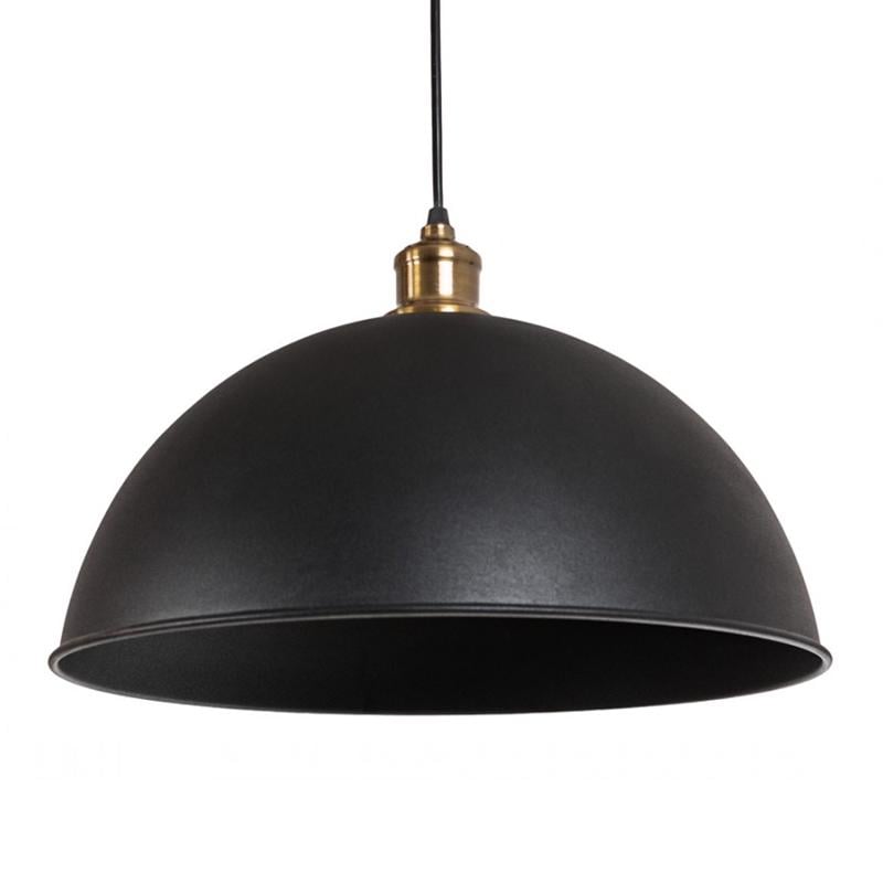 Люстра подвесная лофт Atmolight Boston P305 1513 на одну лампу Черный