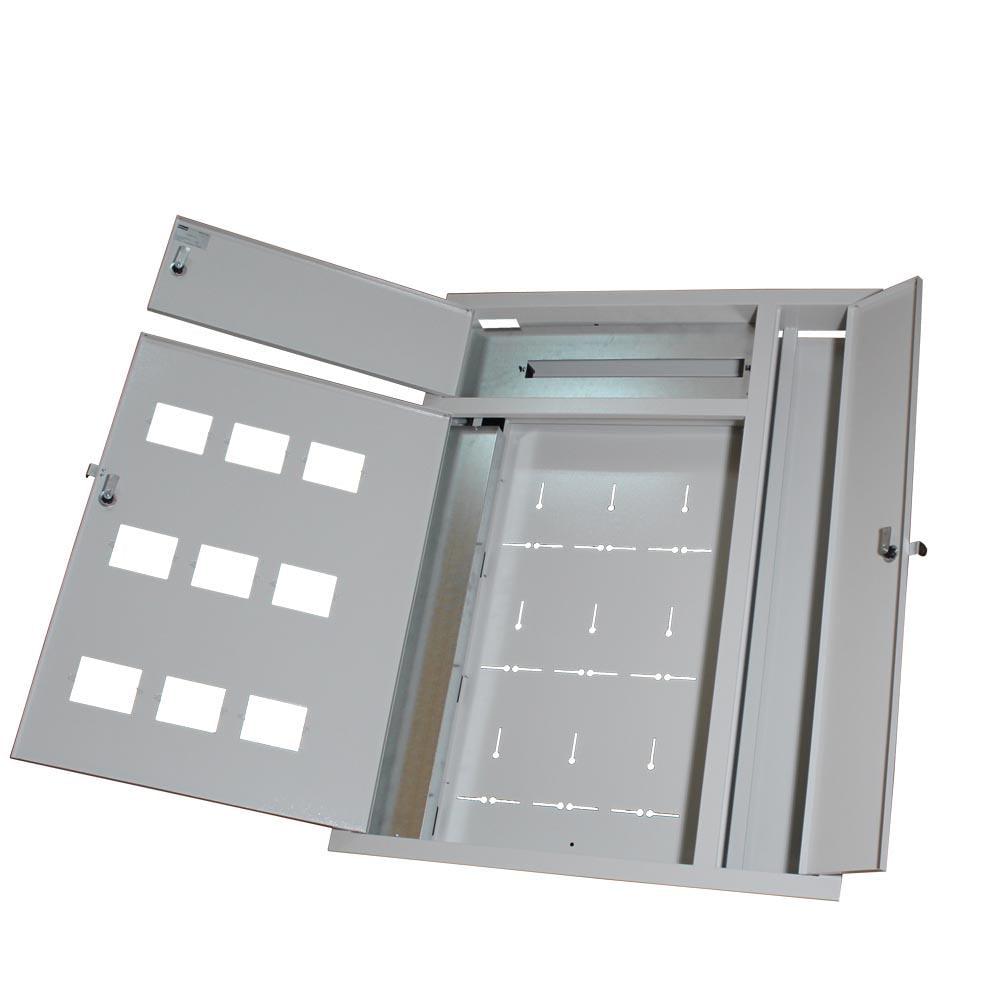 Корпус металевий E.NEXT ЩЭ-9ст-02 під 9 однофазних лічильників вбудований (ЩЭ-9ст-02)