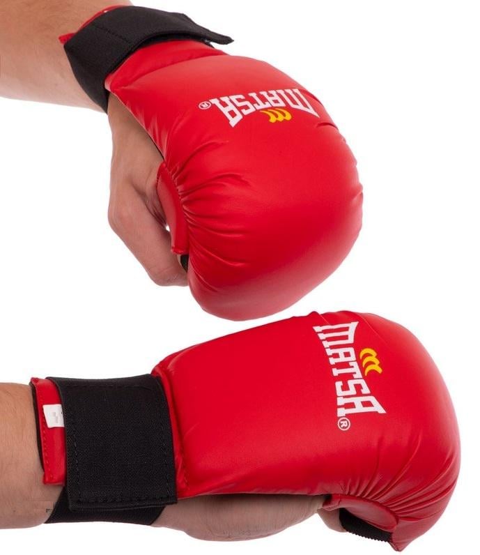 Накладки перчатки каратэ Matsa MA-0010 L Красный (8585053829043)