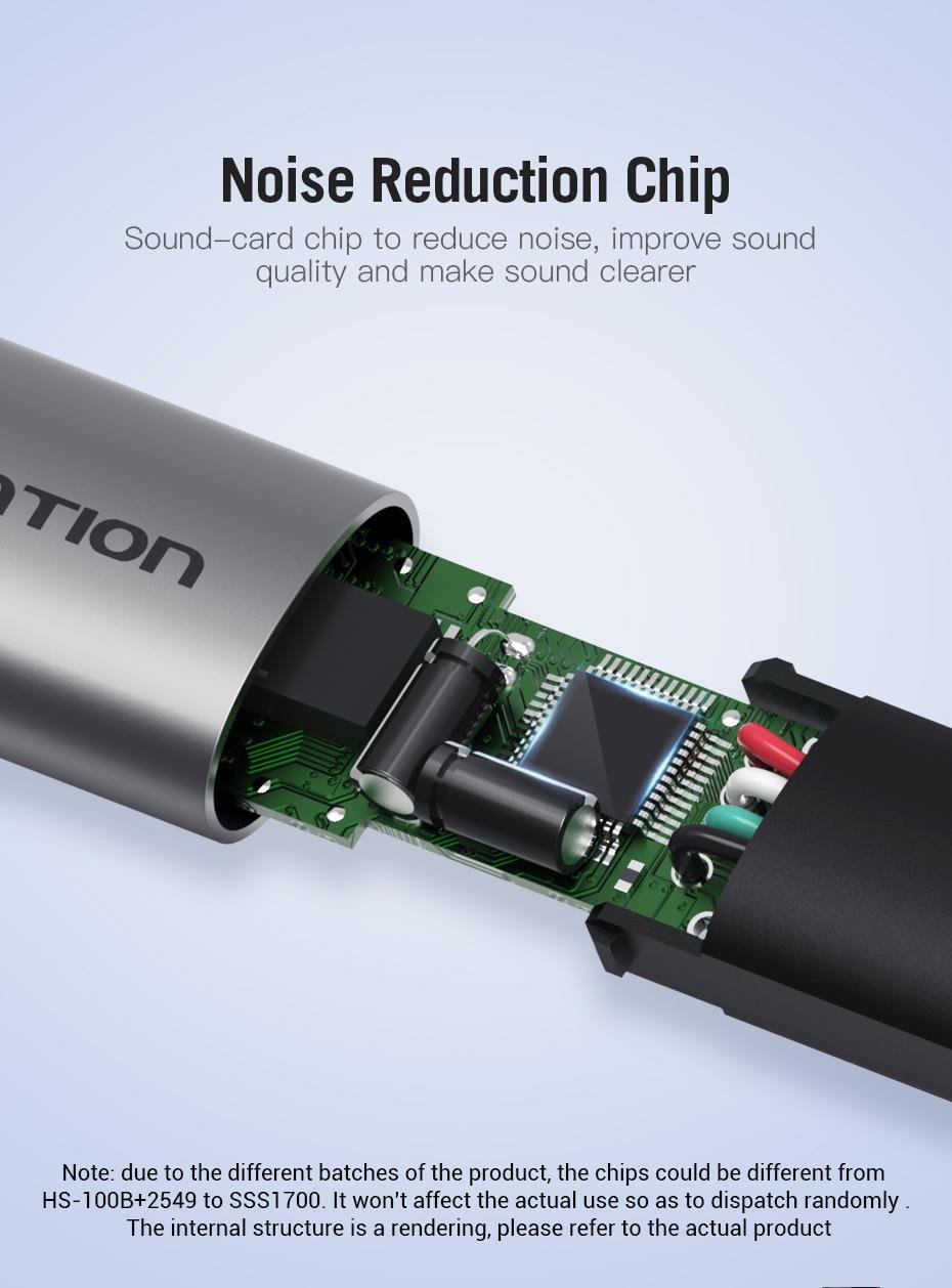 Звукова карта з підтримкою мікрофону Vention USB-3,5 мм minijack 16 біт/48 кГц TRRS AUX 2-піновий Сірий (CDJHB) - фото 12 Звукова карта з підтримкою мікрофону Vention USB-3,5 мм minijack 16 біт/48 кГц TRRS AUX 2-піновий Сірий (CDJHB) - фото 12