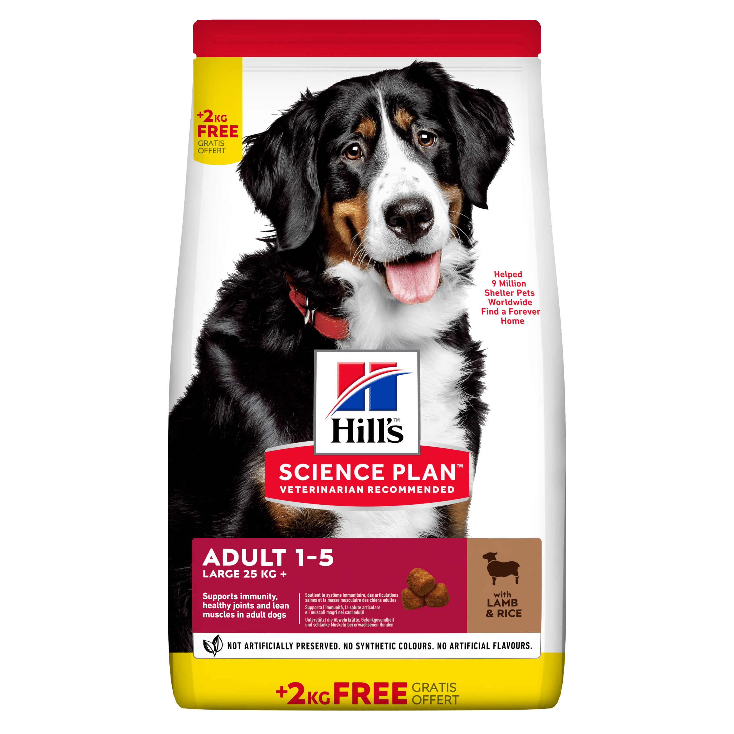 Корм для собак сухой Hill's SP Large Breed BONUS Bag с ягненком и рисом 12+2 кг Корм для собак сухой Hill's SP Large Breed BONUS Bag с ягненком и рисом 12+2 кг