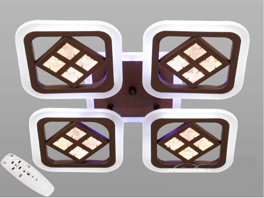 Люстра потолочная светодиодная с диммером 75W (AS8190/4CF 3col dim)