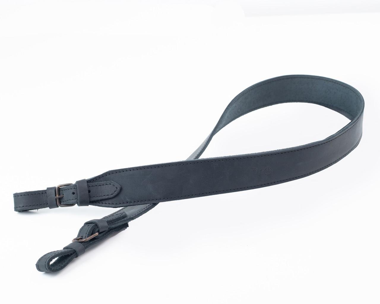 Ремень для ружья Short кожаный Черный (21006/1)