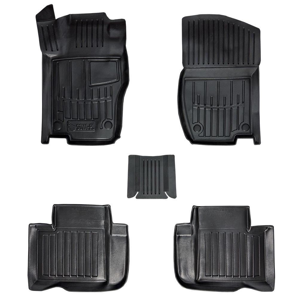 Коврики в салон SOVA-PL для Mercedes-Benz ML W164 2005-2011 резиновые 5 шт. Черный (28800578)