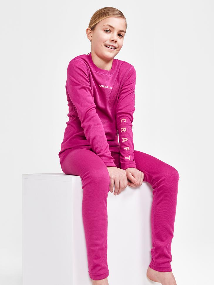 Дитячий комплект термобілизни CRAFT Core Warm Baselayer Set 1909712-486740 146/152 см Roxo/Coral - фото 8