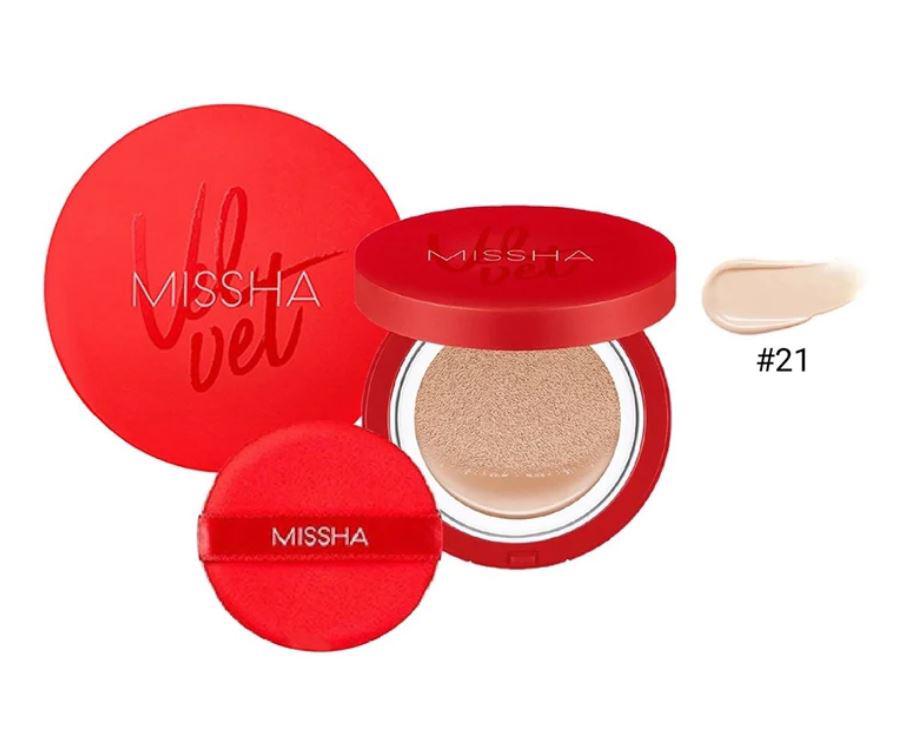 Тональный крем-кушон MISSHA Velvet Finish Cushion SPF50+/PA+++ тон 21 - фото 8