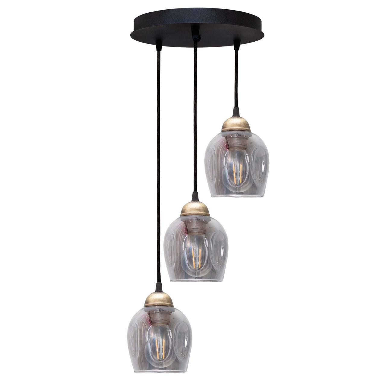 Підвісний світильник MSK ELECTRIC Enigma на круглій основі під три лампи Е27 Чорний (PL 2024-3R BK) - фото 4 Підвісний світильник MSK ELECTRIC Enigma на круглій основі під три лампи Е27 Чорний (PL 2024-3R BK) - фото 4