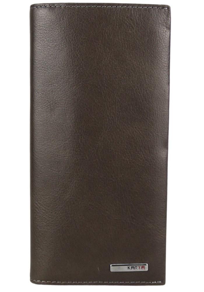 Портмоне чоловіче з натуральної шкіри Karya 0476-619 Графітовий (2569933230)