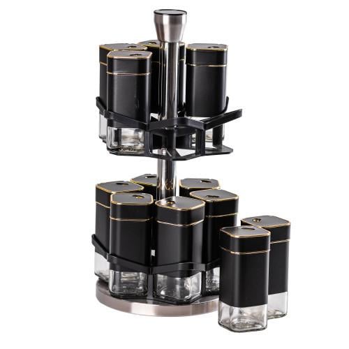 Набір для спецій карусель на підставці 12 шт. по 120 мл (HP531T1026HJ) - фото 3 Набір для спецій карусель на підставці 12 шт. по 120 мл (HP531T1026HJ) - фото 3