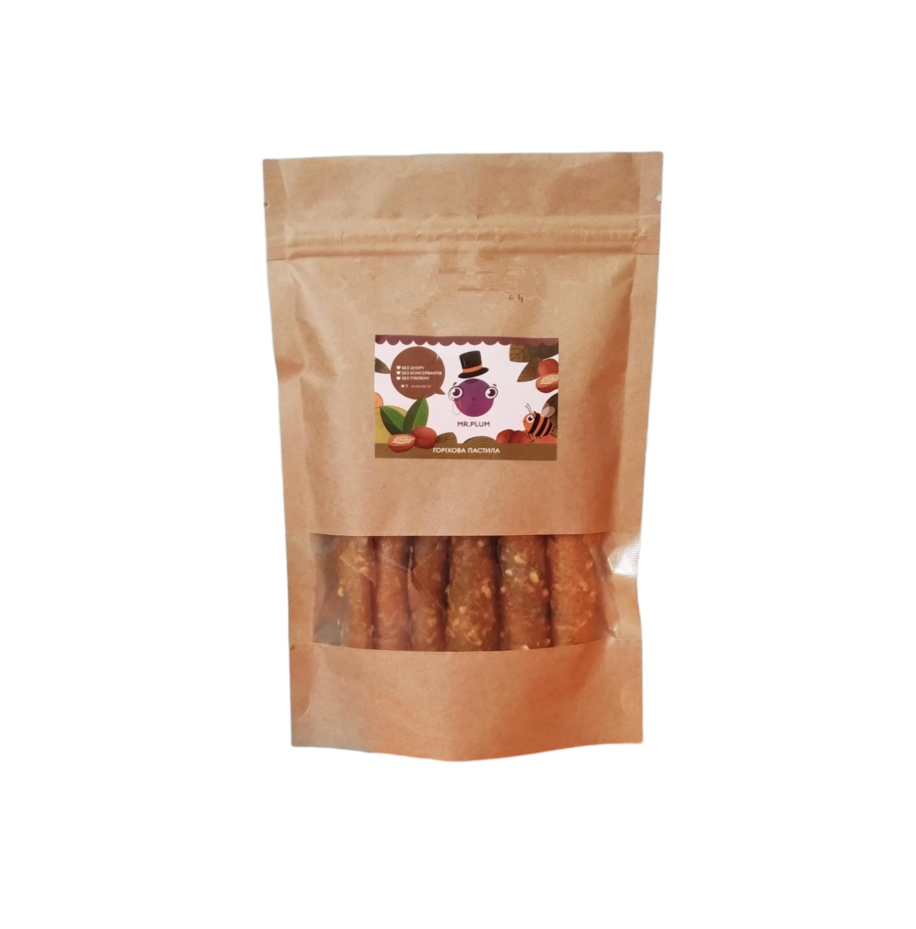 Пастила натуральная Mr.Plum Яблоко-Орехи 100 г