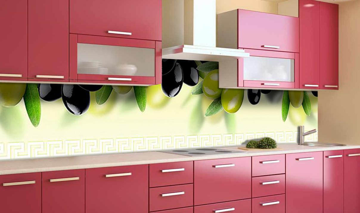 Кухонный фартук Маслины оливки ягоды из самоклеящейся виниловой пленки 65х250 см Зеленый Кухонный фартук Маслины оливки ягоды из самоклеящейся виниловой пленки 65х250 см Зеленый