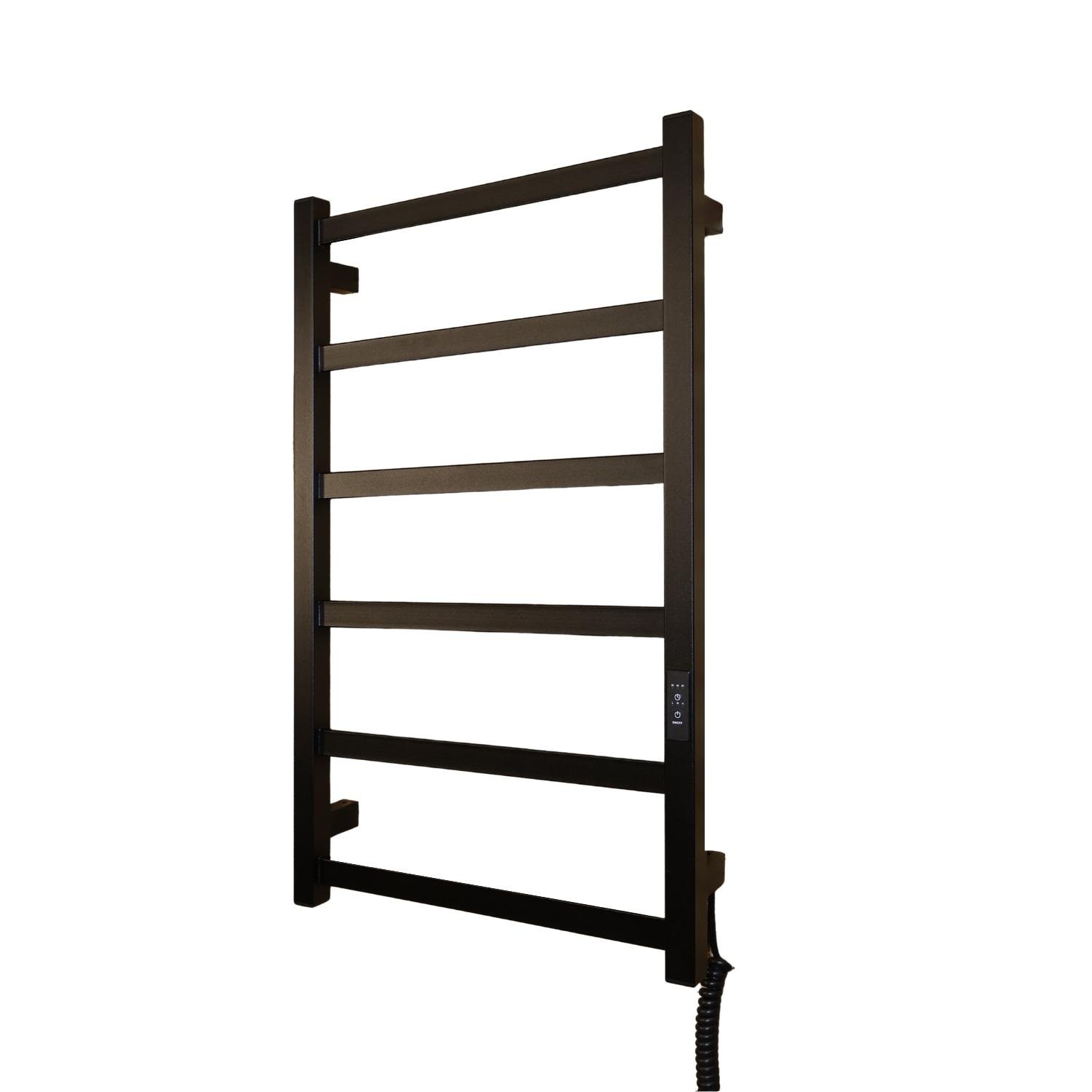 Полотенцосушитель электрический Carino Flavia с контроллером 790x490 мм Черный матовый (FL7937FВM)