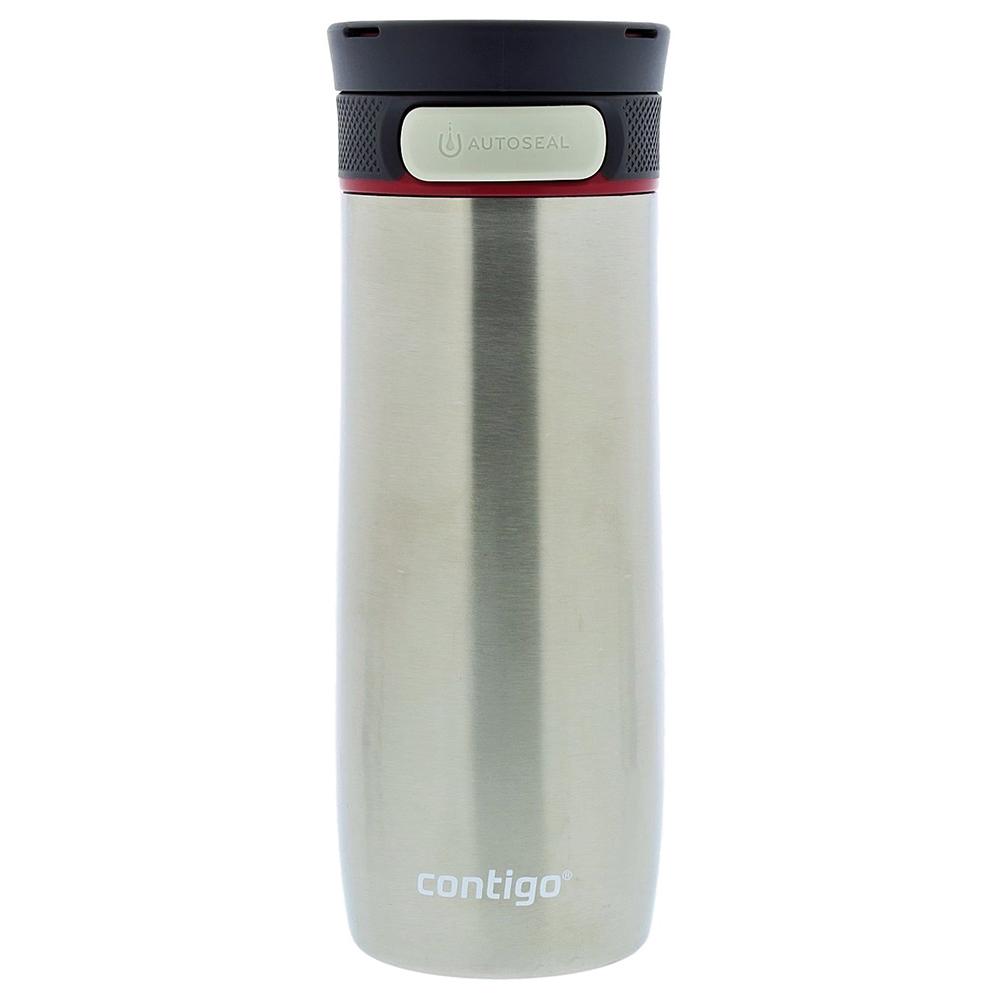Термокружка Contigo Transit Autoseal 420 мл Steel Red Lid
