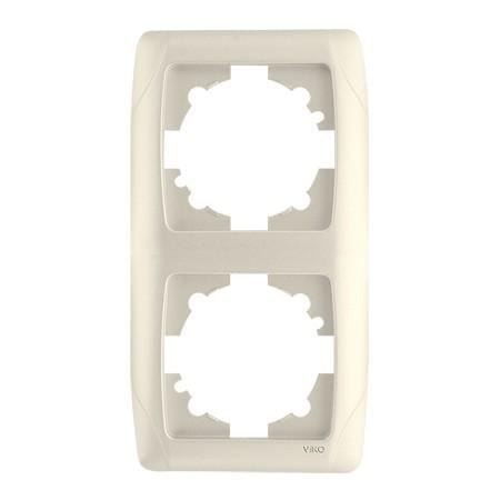 Рамка на 2 места вертикальная VIKO Carmen Кремовый (90572002) Рамка на 2 места вертикальная VIKO Carmen Кремовый (90572002)