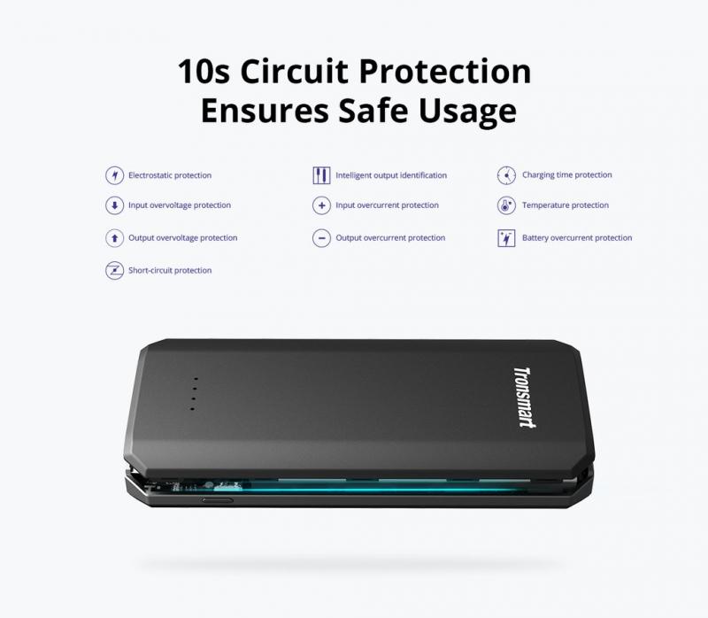 Внешний аккумулятор Tronsmart EDGE 10000 Quick Charge 3.0 - фото 4
