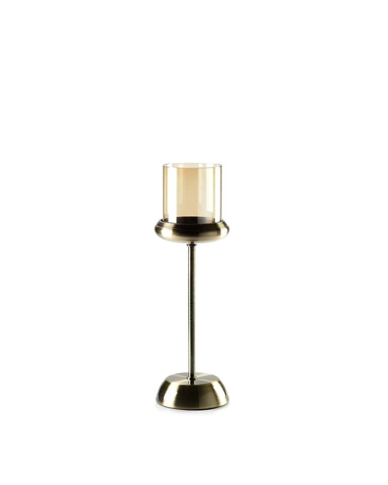 Подсвечник праздничный Remy-Decor Finland металлический со стеклянной колбой 32 см Бронзовый Подсвечник праздничный Remy-Decor Finland металлический со стеклянной колбой 32 см Бронзовый