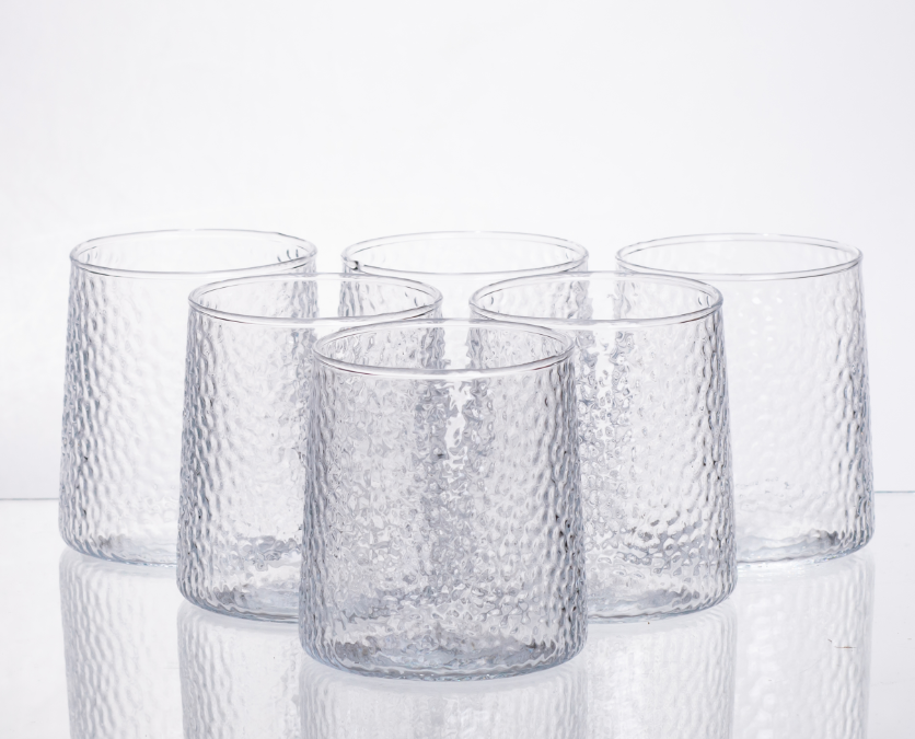 Набір для напоїв графин з бамбуковою кришкою та склянок 6 шт. Прозорий - фото 4