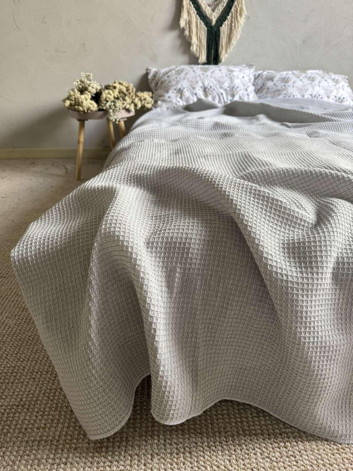 Простирадло вафельне ZEINTEX бавовняне 200х220 см Світло-сірий (26416772) - фото 7 Простирадло вафельне ZEINTEX бавовняне 200х220 см Світло-сірий (26416772) - фото 7