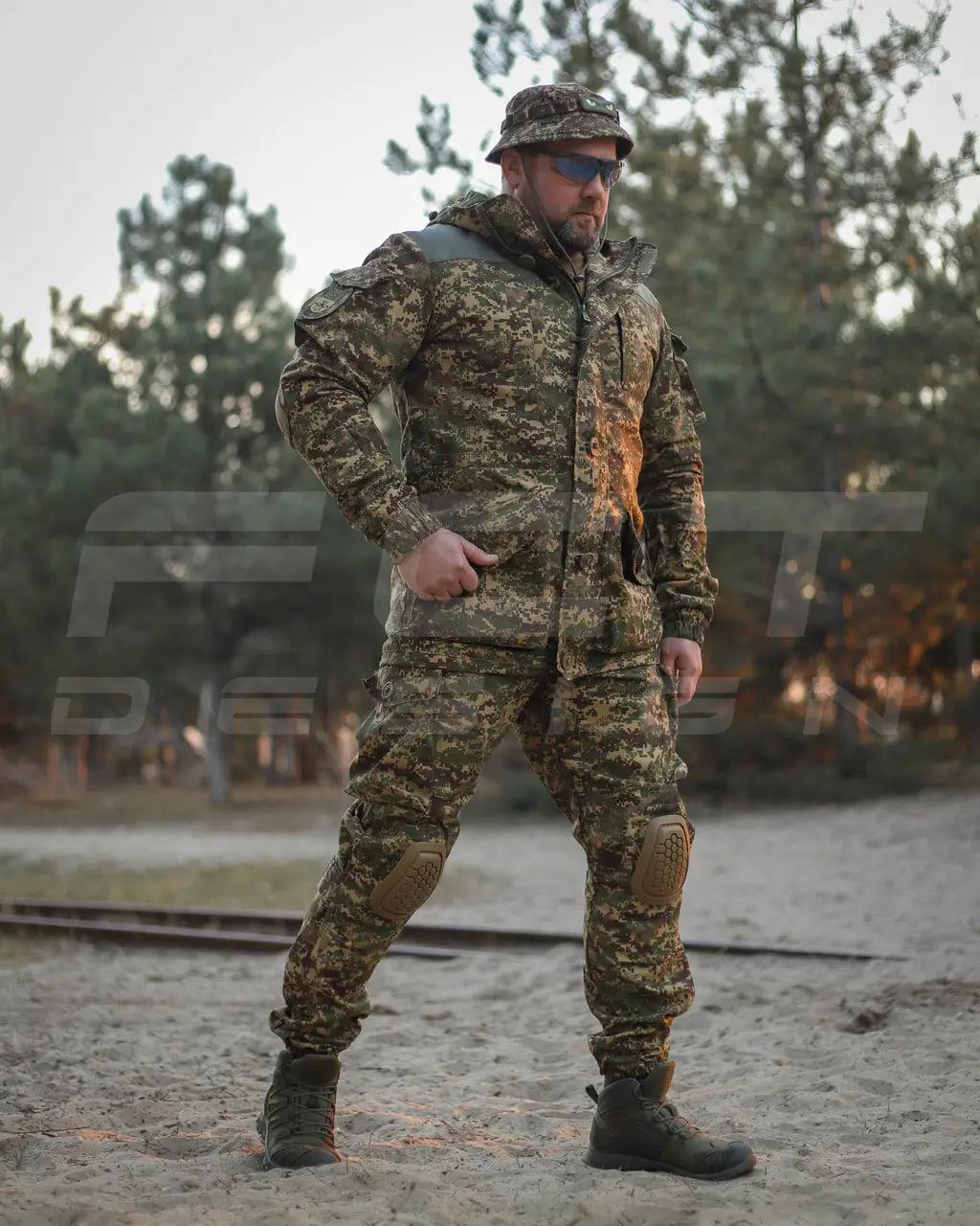 Костюм демисезонный с наколенниками и налокотниками FCT Design Горка 5 р. 52-54 Хищник пиксель G-0822