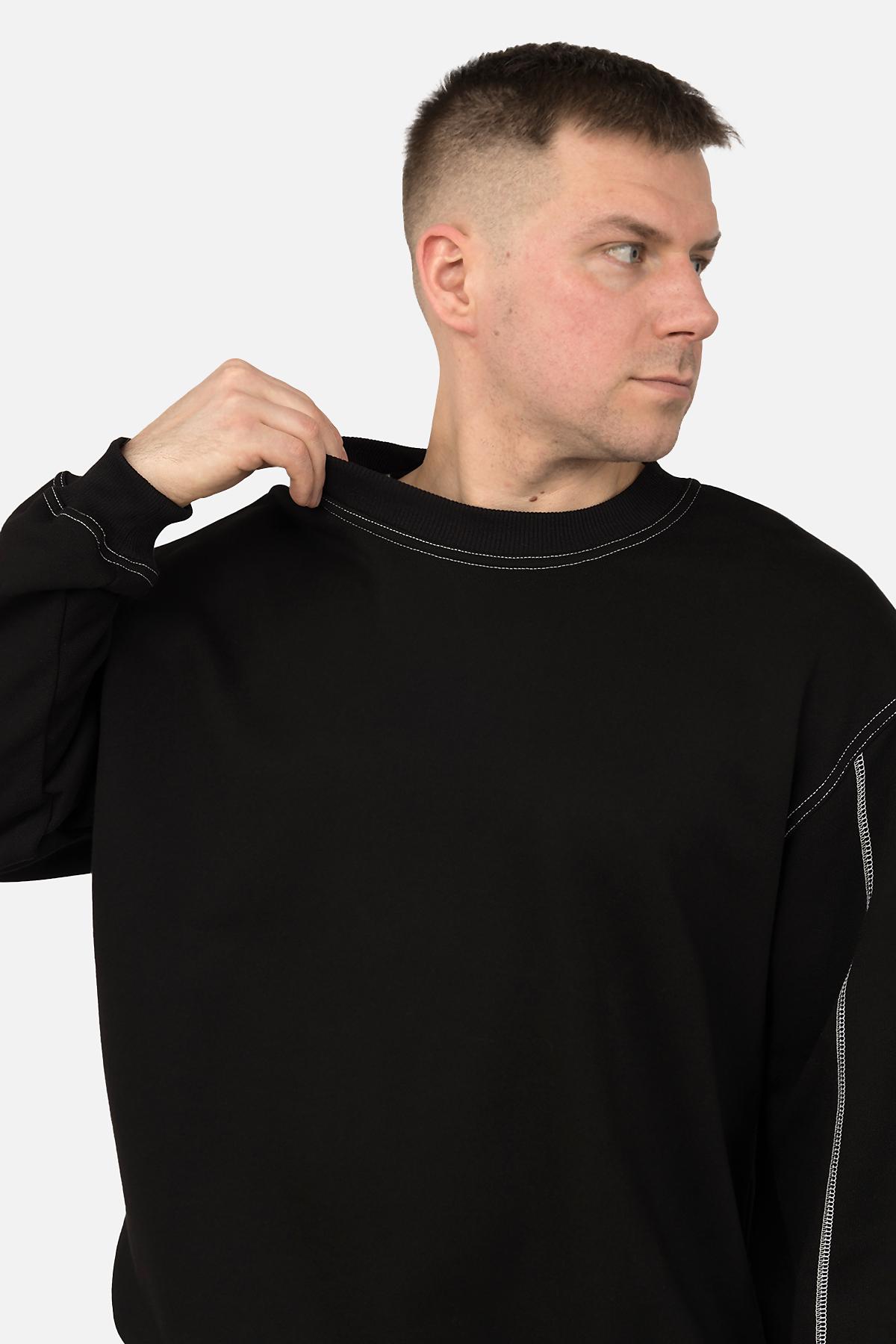 Свитшот мужской р. 50 Черный (SKT001049137) - фото 3 Свитшот мужской р. 50 Черный (SKT001049137) - фото 3