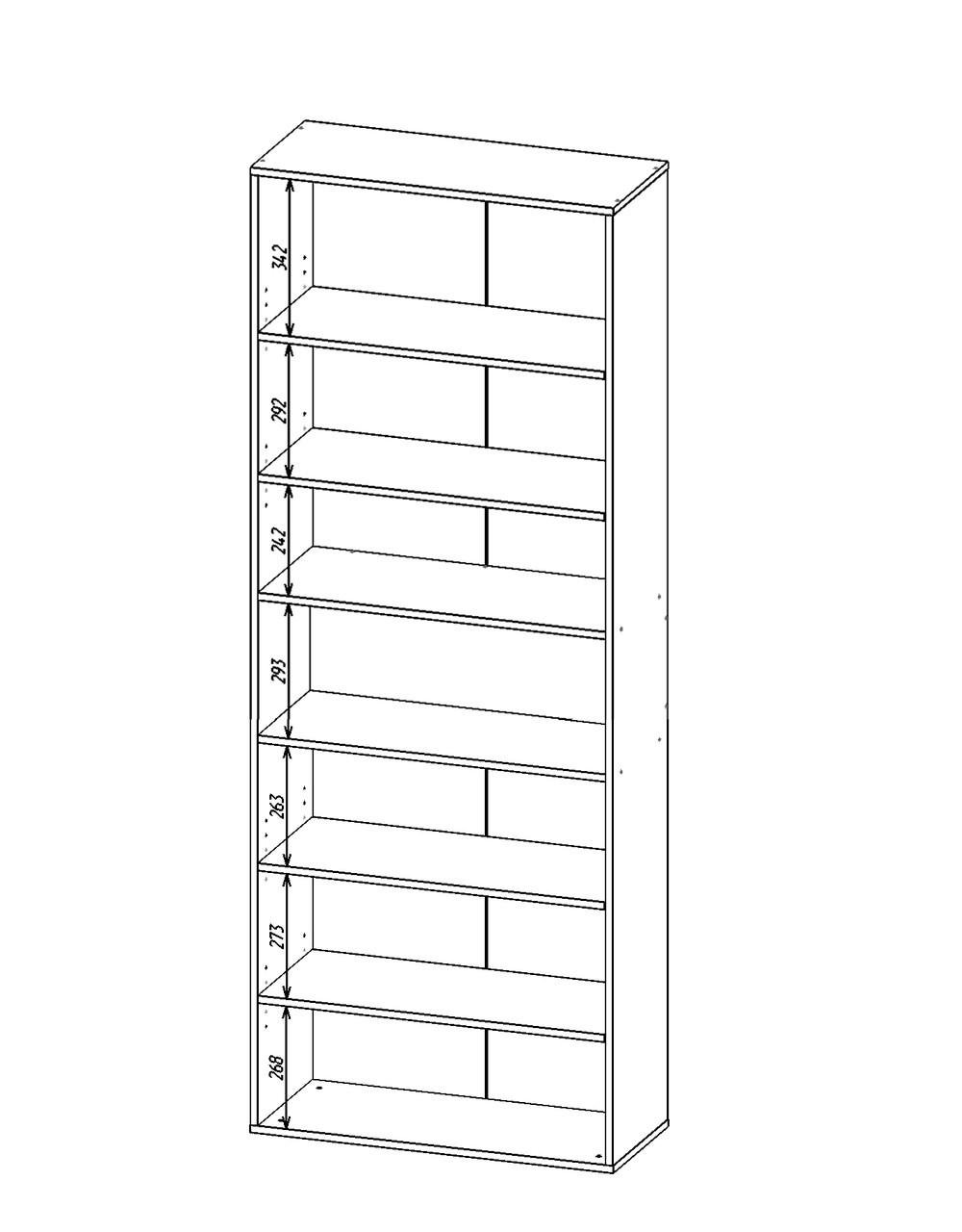 Шкаф Metkas Home A003L ЛДСП 900x420x2300 мм Кашемир/Дуб Артизан - фото 3