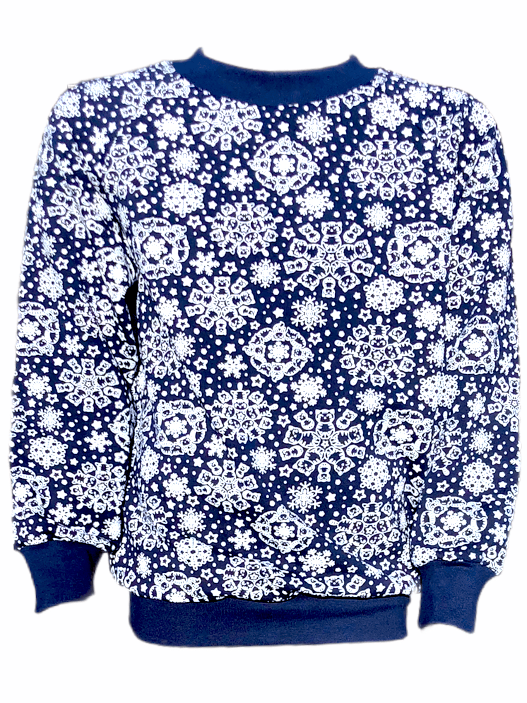 Свитшот для девочки Котоснежинки р. 128 Синий