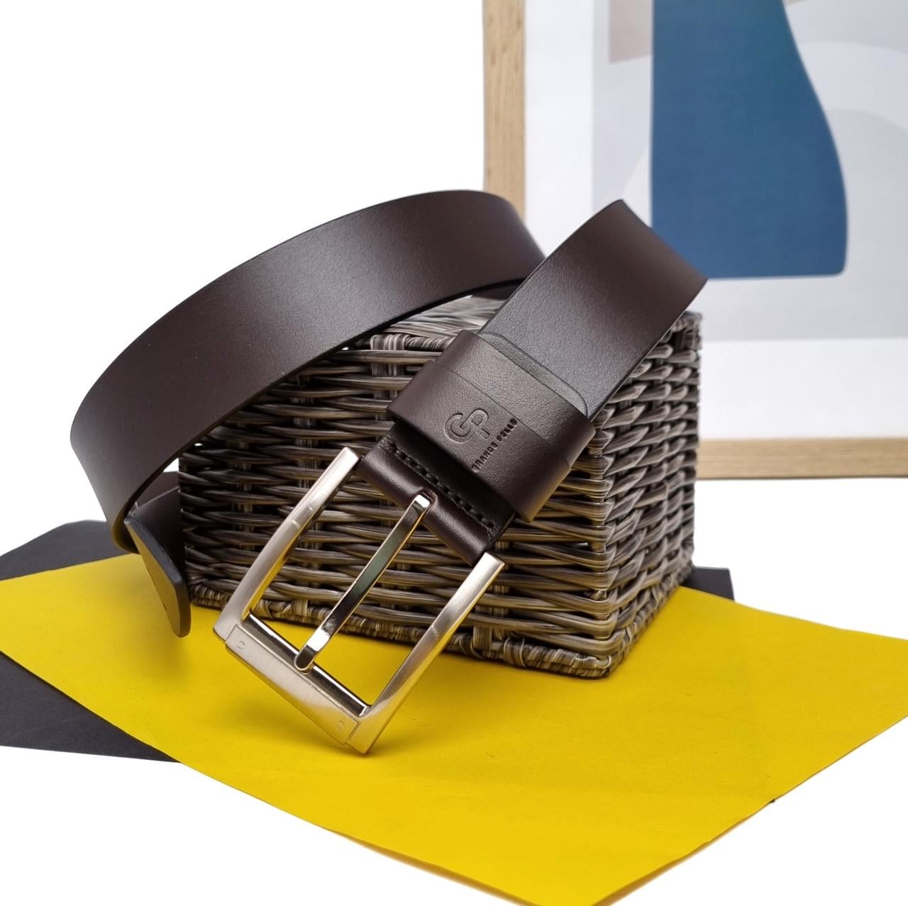 Ремінь шкіряний чоловічий GP Коричневий (К413011500)