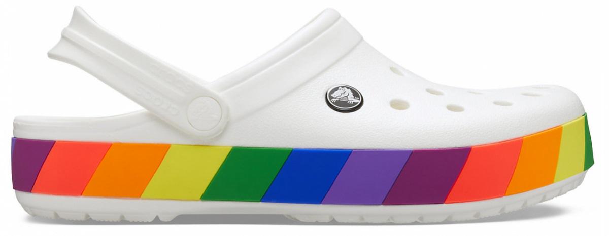 Сабо Crocs Crocband Rainbow Block Clog M7W9 р. 39 25,5 см White (206361-W) - фото 1