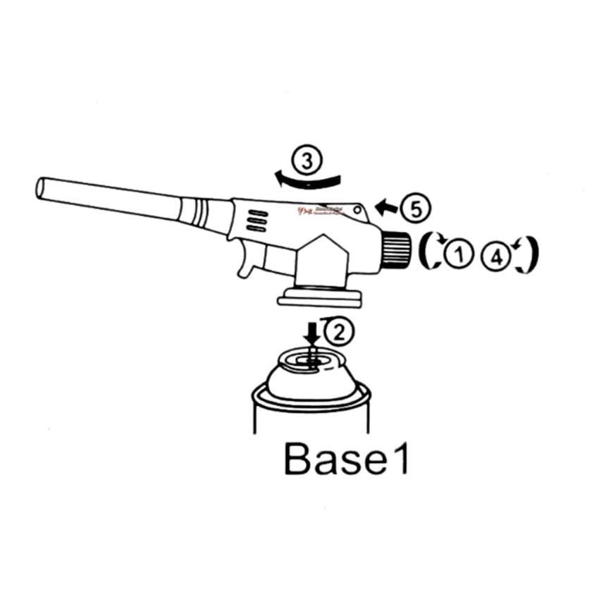 Газовая горелка с пьезоподжигом Сyclone Flame Gun 930 (1009522-Black) - фото 2