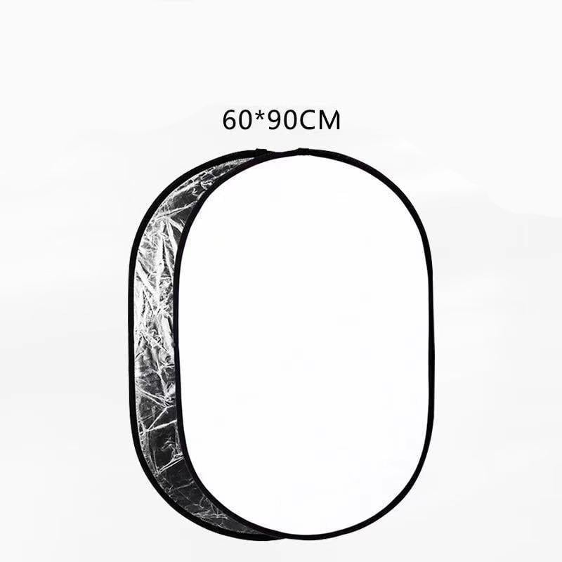 Відбивач 60x90 см 2в1 для фото рефлектор Сріблястий/Білий - фото 4 Відбивач 60x90 см 2в1 для фото рефлектор Сріблястий/Білий - фото 4