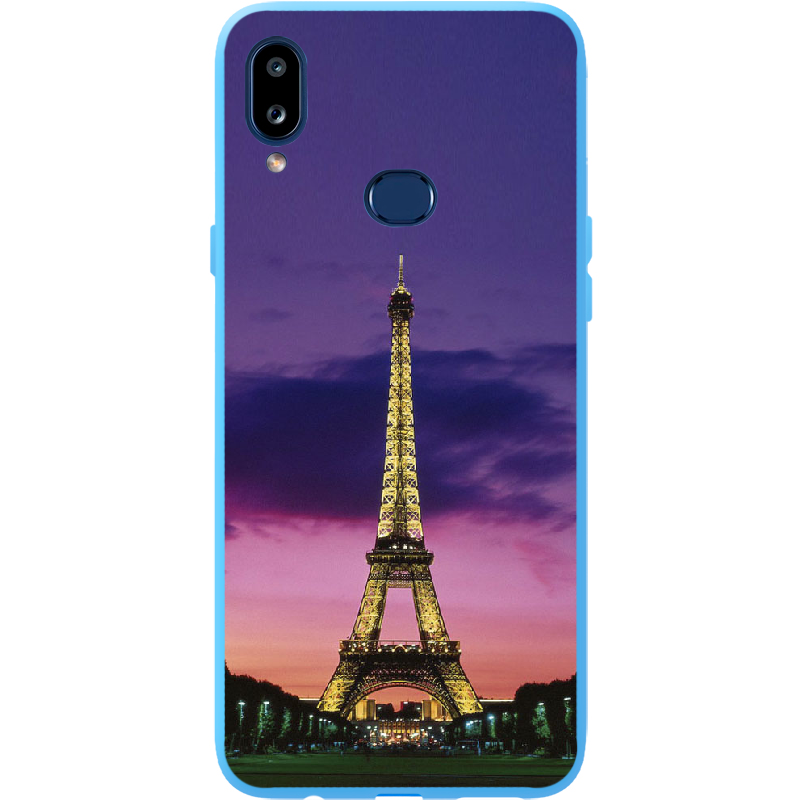 Чохол Boxface Samsung A107 Galaxy A10s Опівночі в Парижі Блакитний силікон (37944-up964-41588)