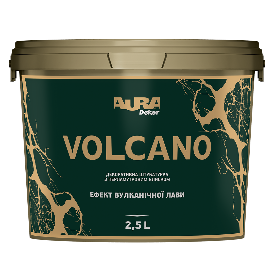 Штукатурка декоративная с перламутровым блеском Aura Volcano 2,5 л