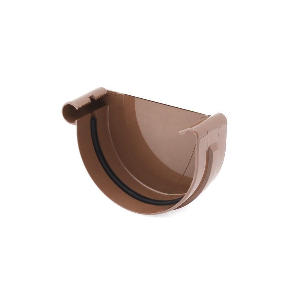 Заглушка желоба BRYZA левая 125 мм Коричневый (8017)