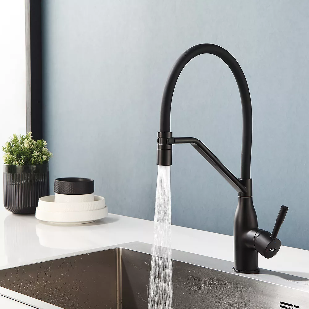 Змішувачі для кухні Frap F4497-6 одноважільний гнучкий силіконовий вилив Чорний (SQ-1046712) Змішувачі для кухні Frap F4497-6 одноважільний гнучкий силіконовий вилив Чорний (SQ-1046712)