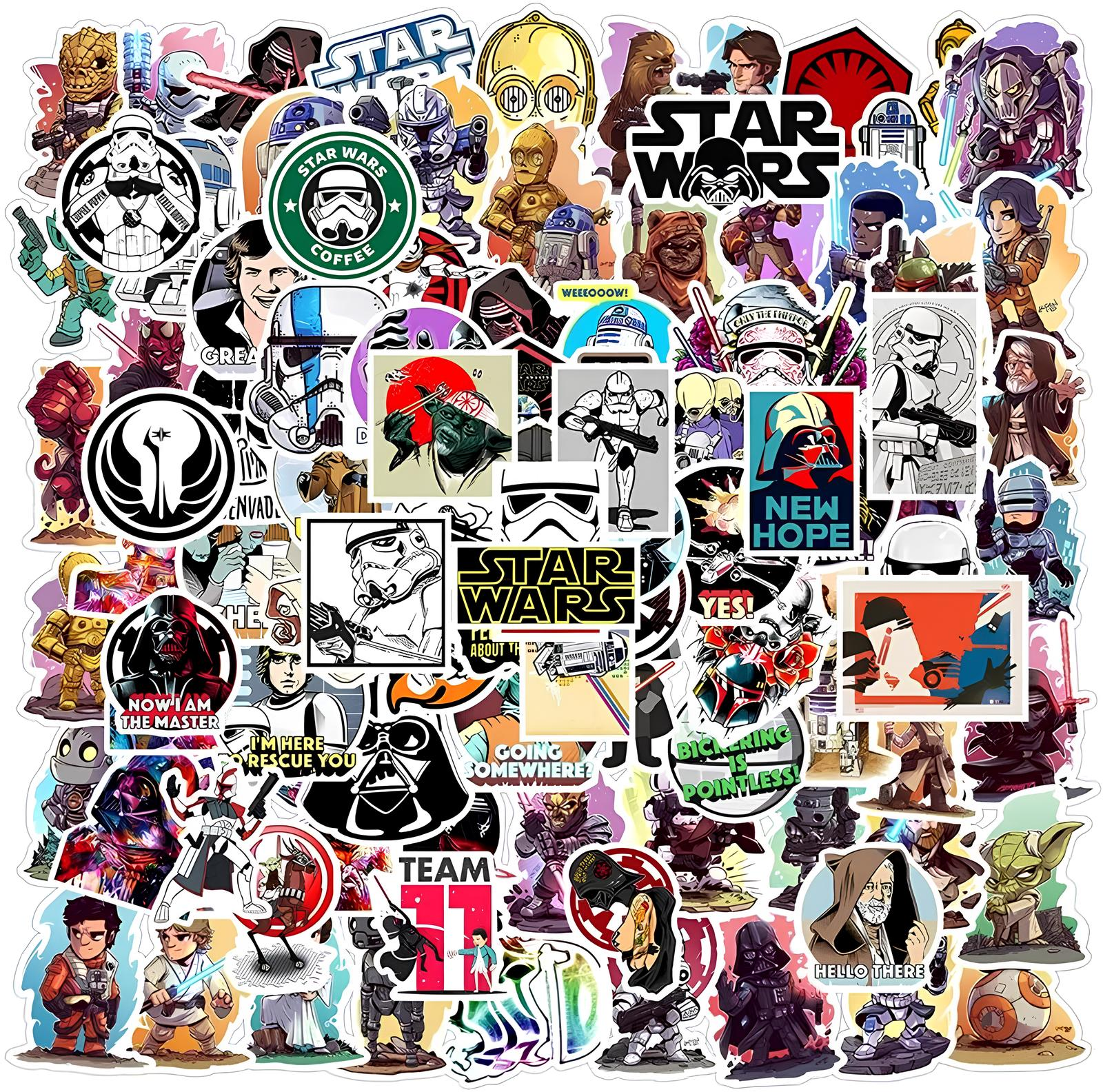 Набір наклейок Star Wars Зоряні війни для гаджета/телефона/авто 50 шт. (10022)