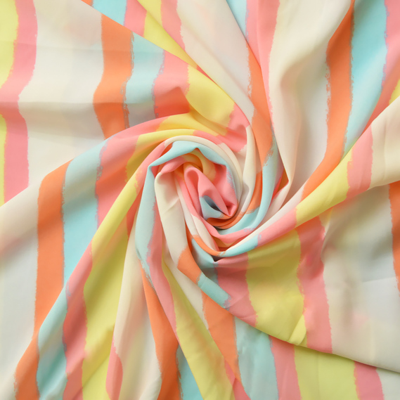 Ткань плательная IDEIA Супер софт Полоса 1,5 м Лимонный/Голубой (2200004105017)