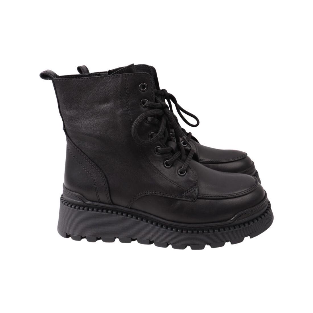 Ботинки женские AQUAMARIN натуральная кожа р. 37 Черный (2029-22ZHC)