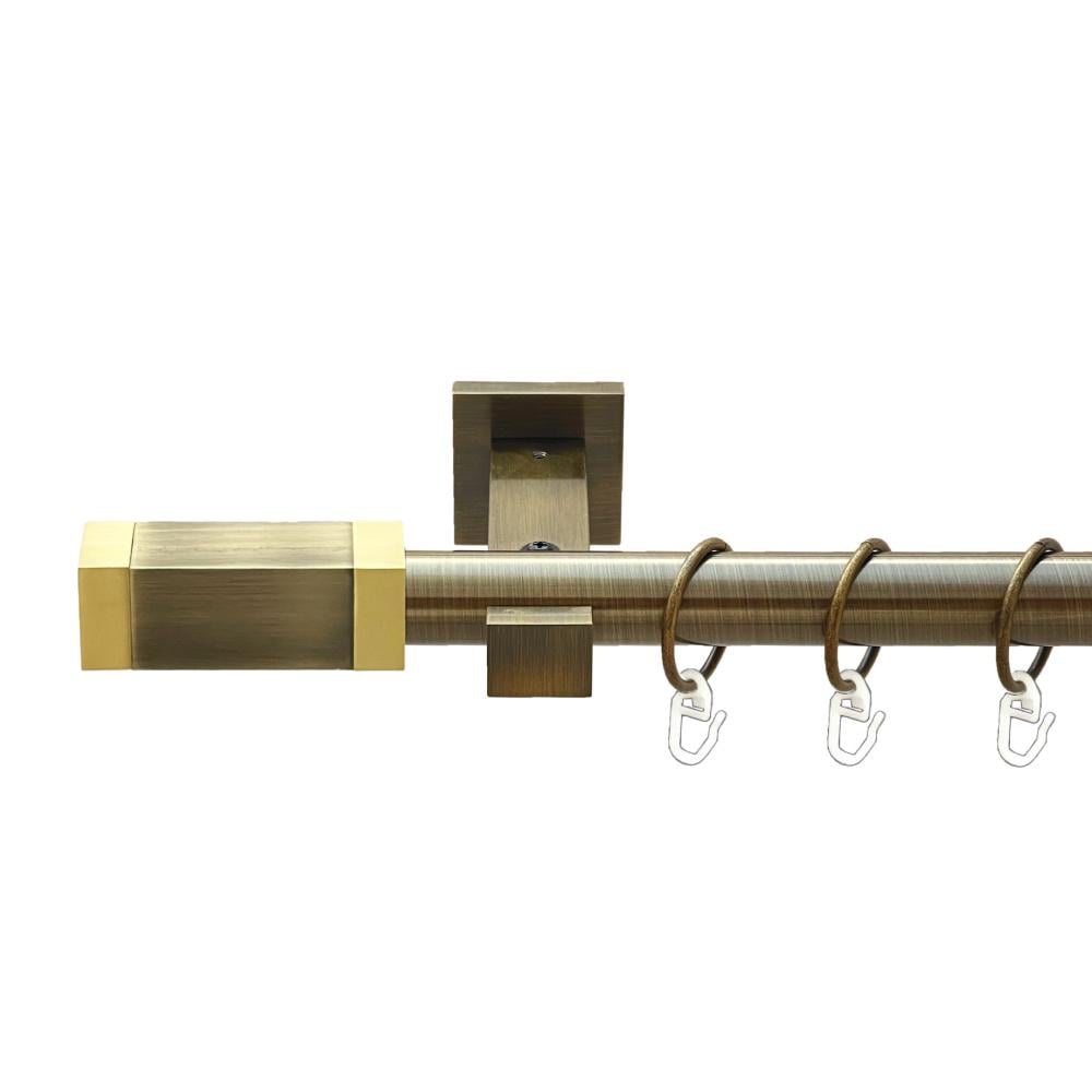 Карниз Orvit Квадро металевий однорядний техно гладка труба кільце металеве 25 мм 240 см Антик (00-00025862) - фото 1 Карниз Orvit Квадро металевий однорядний техно гладка труба кільце металеве 25 мм 240 см Антик (00-00025862) - фото 1