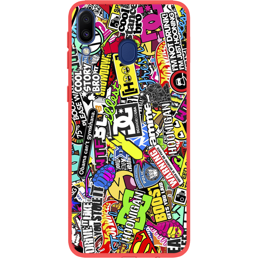 Чехол Boxface Samsung M205 Galaxy M20 Multicolored Inscriptions Красный силикон (36205-up880-43047)