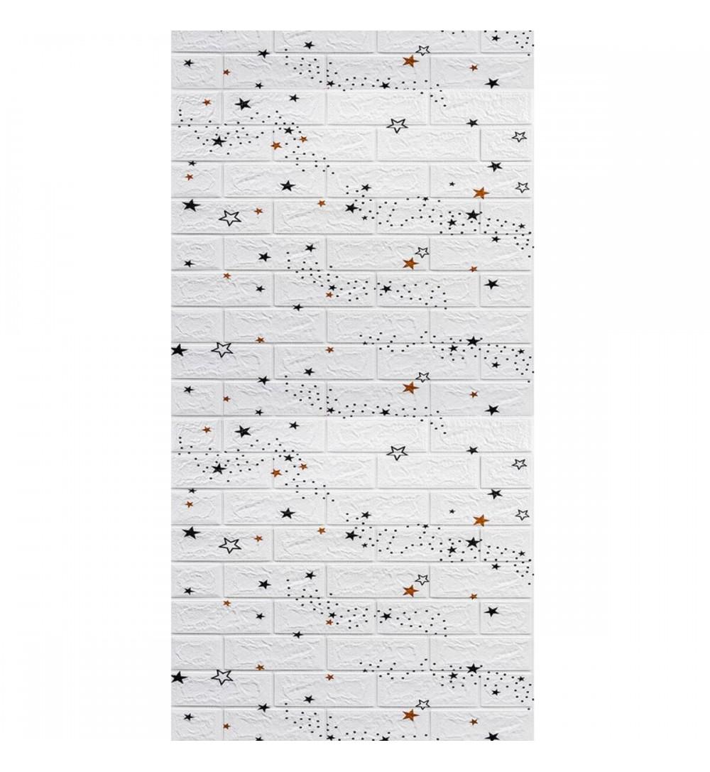 3D-панель самоклеюча декоративна Зірки під цеглу в рулоні 20 м 20000x700x3 мм Білий (OS-BM28-3 рулон 20м) 3D-панель самоклеюча декоративна Зірки під цеглу в рулоні 20 м 20000x700x3 мм Білий (OS-BM28-3 рулон 20м)