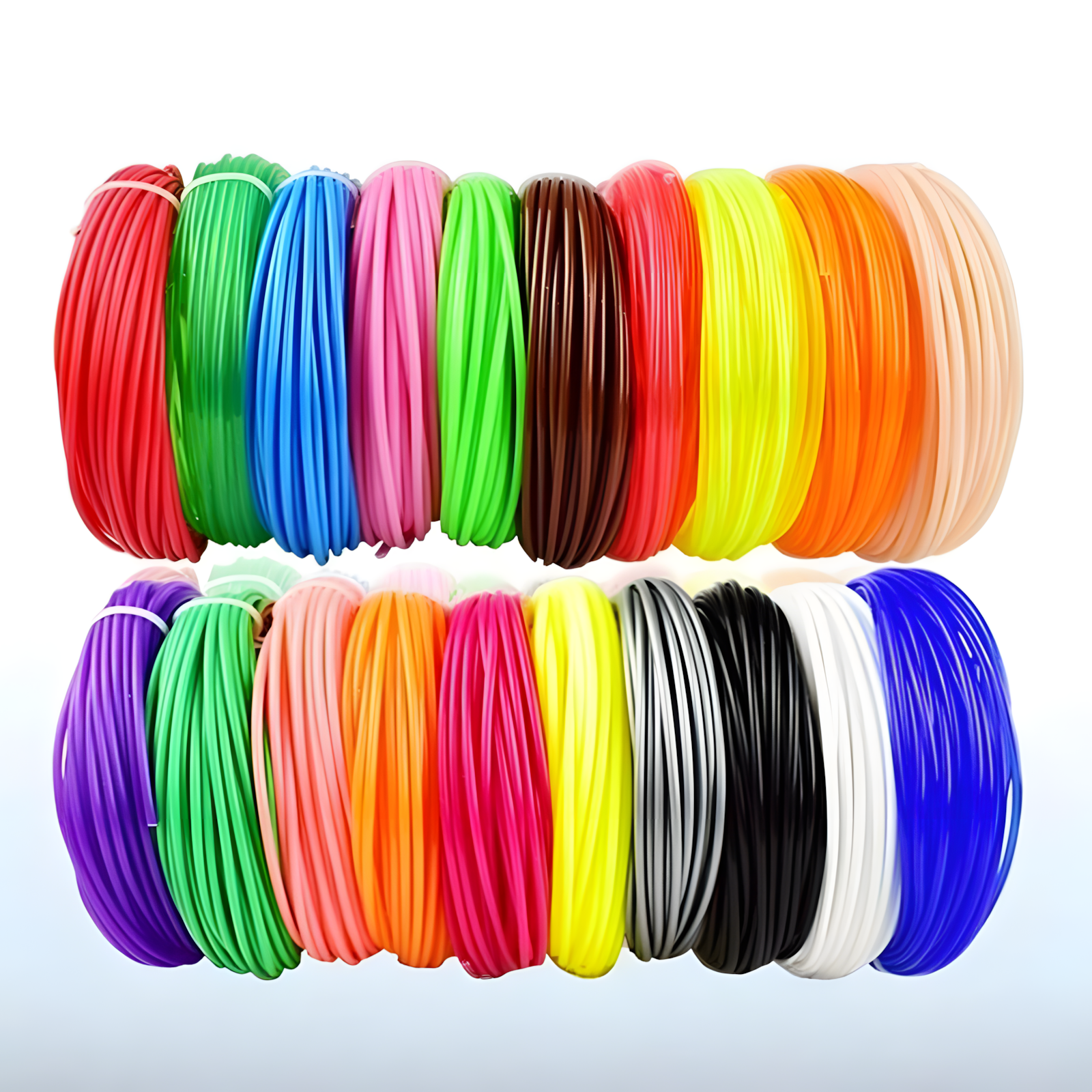 Пластик для 3D ручки PLA 200 м 20 цветов по 10 м. Разноцветный (0067474)