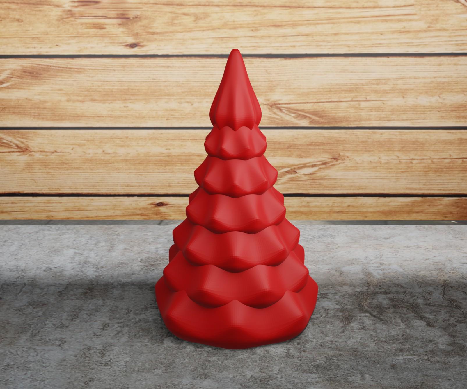 Фигурка елка Волнистая 15x9 см Красный (12010240206)